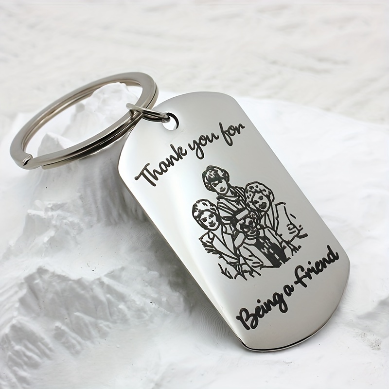 

Stainless Steel 'thank You For A Friend' Keychain - Perfect Appreciation Gift For , Fashion Accessory