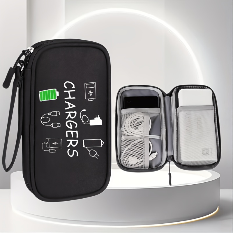 TEMU A Compact Travel Organizer Designed Specifically For Electronic Accessories, Ideal For Storing Items Like Data Cables, , Smartphones, And Usb