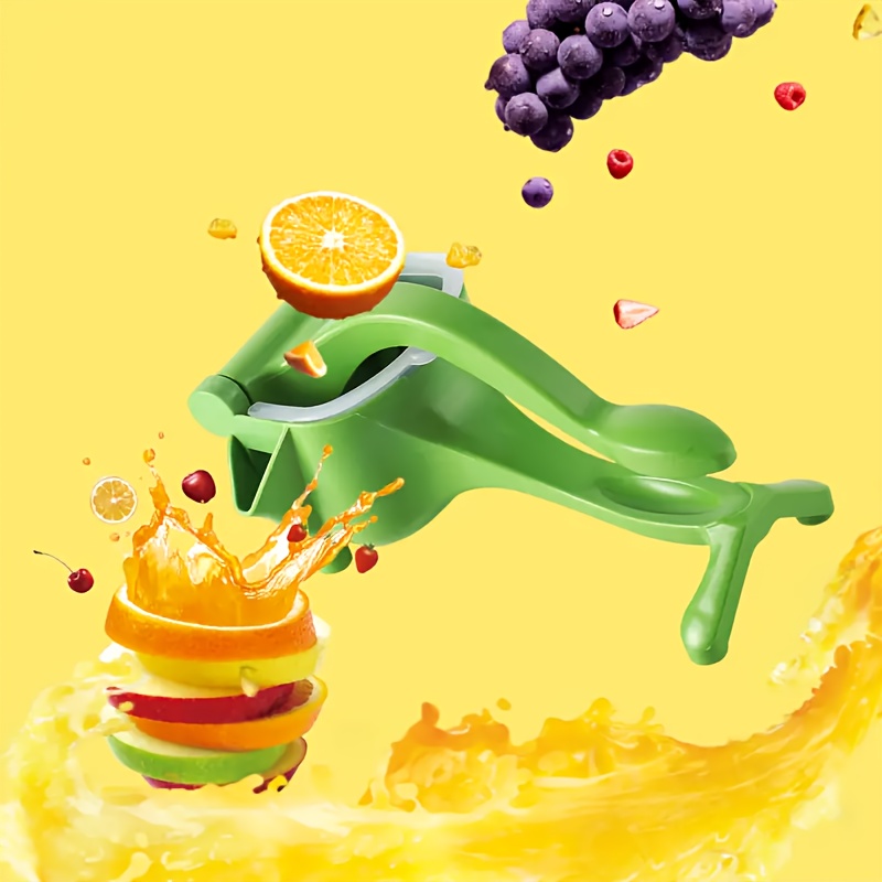 TEMU 1pc Manual Citrus Juicer - Heavy-duty Plastic Lemon, Orange, Grapefruit, Pomegranate Juicer - No Electricity Needed, Portable Hand Press For