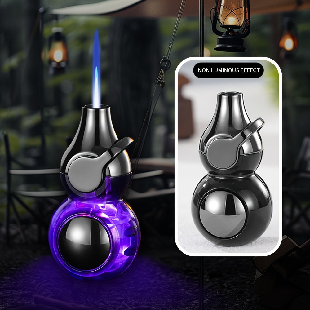 TEMU Lighter, Multifunctional Windproof Rocker Lighter, Gas Lighter, Adjustable Flame Size Butane Lighter, Windproof Portable Lighter For Candle