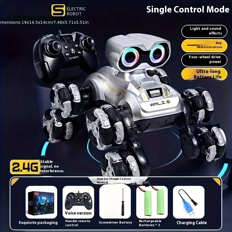 Image of 8wd Stunt Robot Dog 2025 Upgraded Dual-electric -wheeled Stunt Robot Dog Intelligent Gesture Spray Drift Climbing Deformation Electric Toy Car Gift