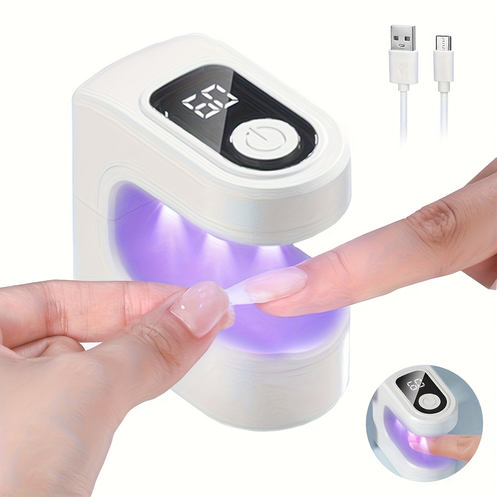 FEIYBA Mini Lámpara Portátil de Secado Rápido para Uñas - Secador LED de Gel con Diseño Directo a Enchufe, Lámpara USB para Arte de Uñas, Inalámbrica y Luz Armor