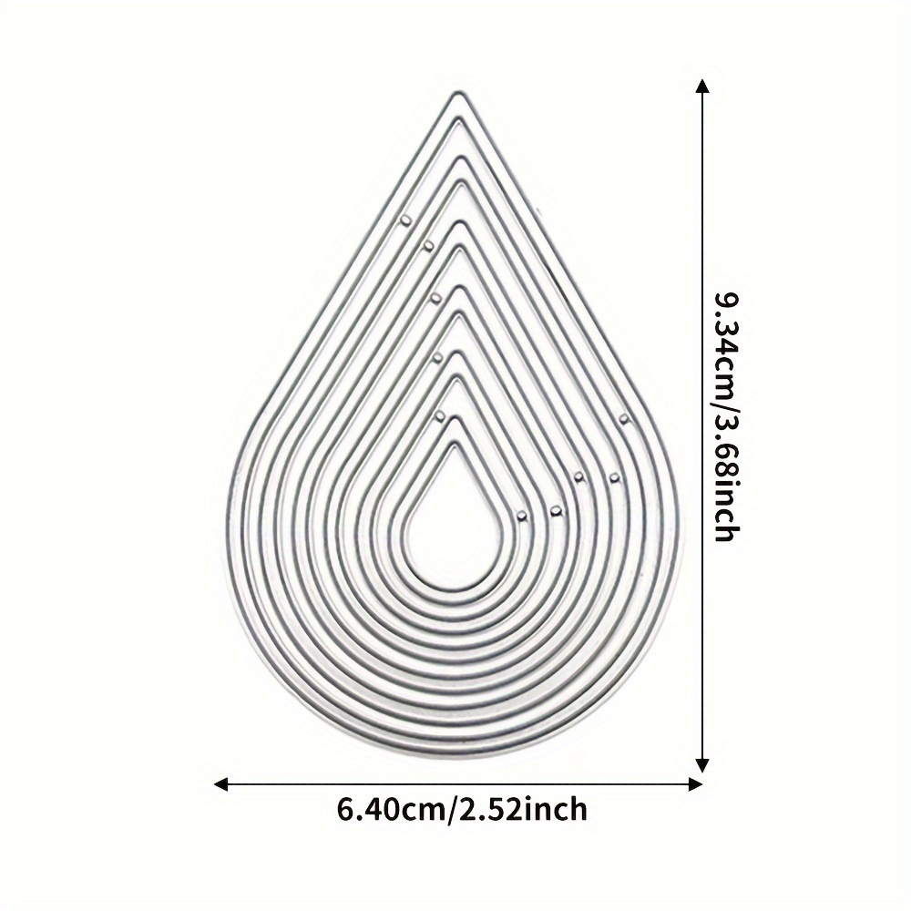 Tear Drop Shaped Cutting Dies 2024 Metal Stencils Scrapbooking Tools Craft Carbon Steel Embossing Template For Paper Card Making Album Arts Supplies