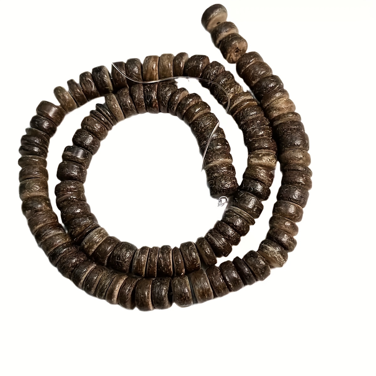Image of A Pack Contains About 107 Irregular Natural Coconut Shell Flat Beads, Perfect For A Vintage Tribal Necklace, , And Unique Casual Retro Earring Additions