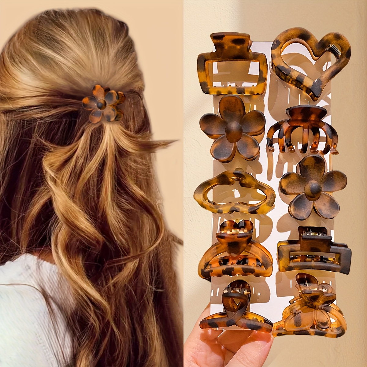 5/10 ' Adições de Cabelo, Coloridas, Fáceis, Pinça de Cabelo para a Parte de Trás da Cabeça