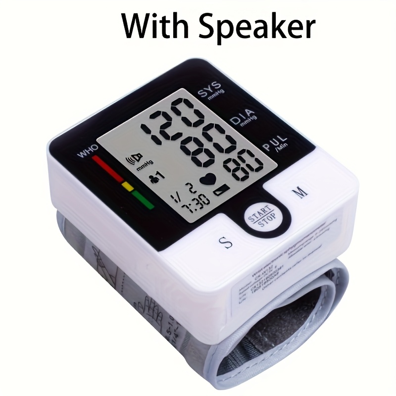 automatic wrist   with large lcd display battery operated adjustable cuff for home use digital   for adults white   measures   diastolic pressures   device sleek wristband design clear   Product details 4