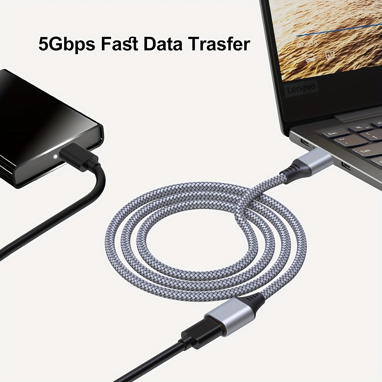 Reliable 1pc/2pcs USB Extensions Cable High Speed USB 3.0 Extension Cord Type A Male to Female Sturdy Braided Material Fast Data Transfer Compatible with USB Keyboard, Mouse, Flash Drive, black/ grey 11 Reliable 1pc/2pcs USB Extensions Cable High Speed USB 3.0 Extension Cord Type A Male to Female Sturdy Braided Material Fast Data Transfer Compatible with USB Keyboard, Mouse, Flash Drive, black/ grey - Image 11