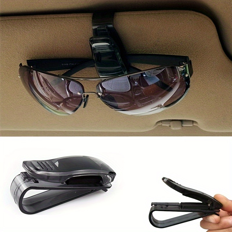 2 Uds. Parasol Coche Clip Gafas Diamante Artificial Soporte - Temu