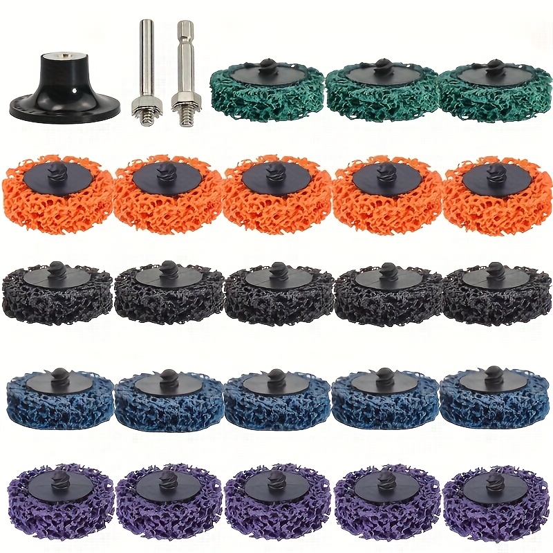 13pcs/26pcs Nylon Sanding Disc Set For Replacement, Grinding Heads, Rotary Tool Additions Suitable For Efficient Paint Removal And Rust Cleaning, Surface Rust Sanding And Polishing Wheels