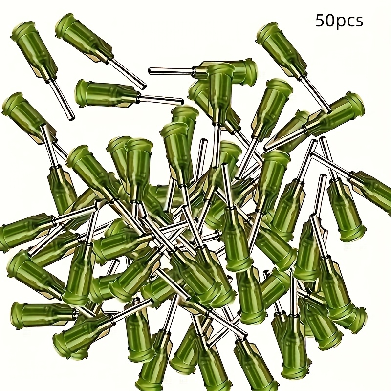 Image of 10//80/100pcs Industrial Blunt Tip Dispensing Needle, Reusable Glass Syringe, With 14 Ga Blunt Tip Needle, Suitable For Laboratory, Veterinary, Art, Craft, Thick Liquid, Oil, Gel, Glue