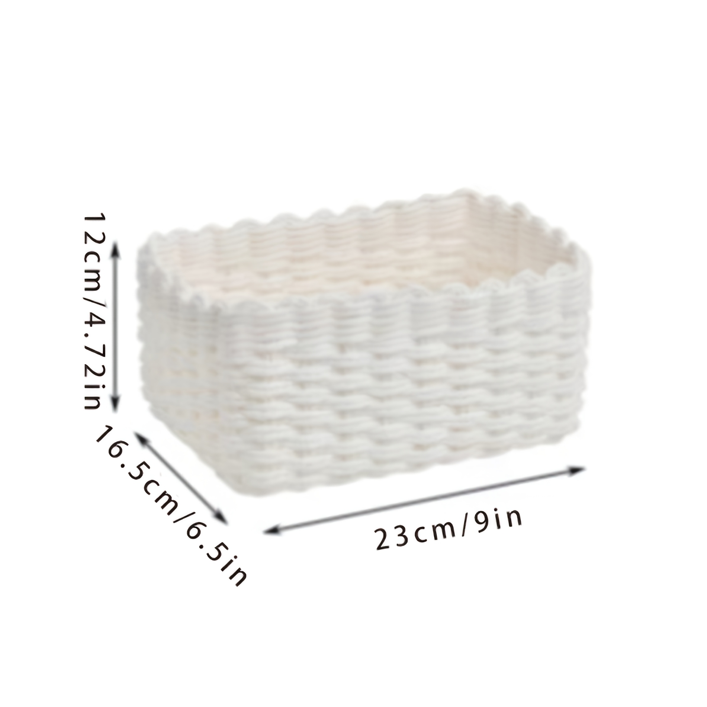 1 Woven White Storage Basket, Multiple Sizes Simple Multi-functional Storage Basket,, Cosmetics Storage, Folding Storage Basket, Desktop Miscellaneous Storage, Fabric Storage., Shelf Baskets