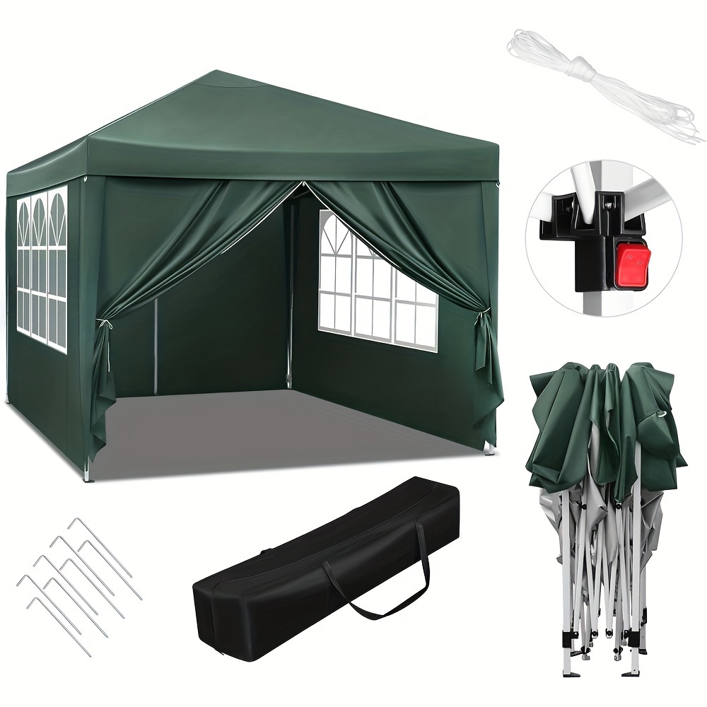 TEMU 1PC Pergola pliante et escamotable pour l'extérieur, protection solaire, tonnelle pour événements, tonnelle de jardin, patio, camping, festival,