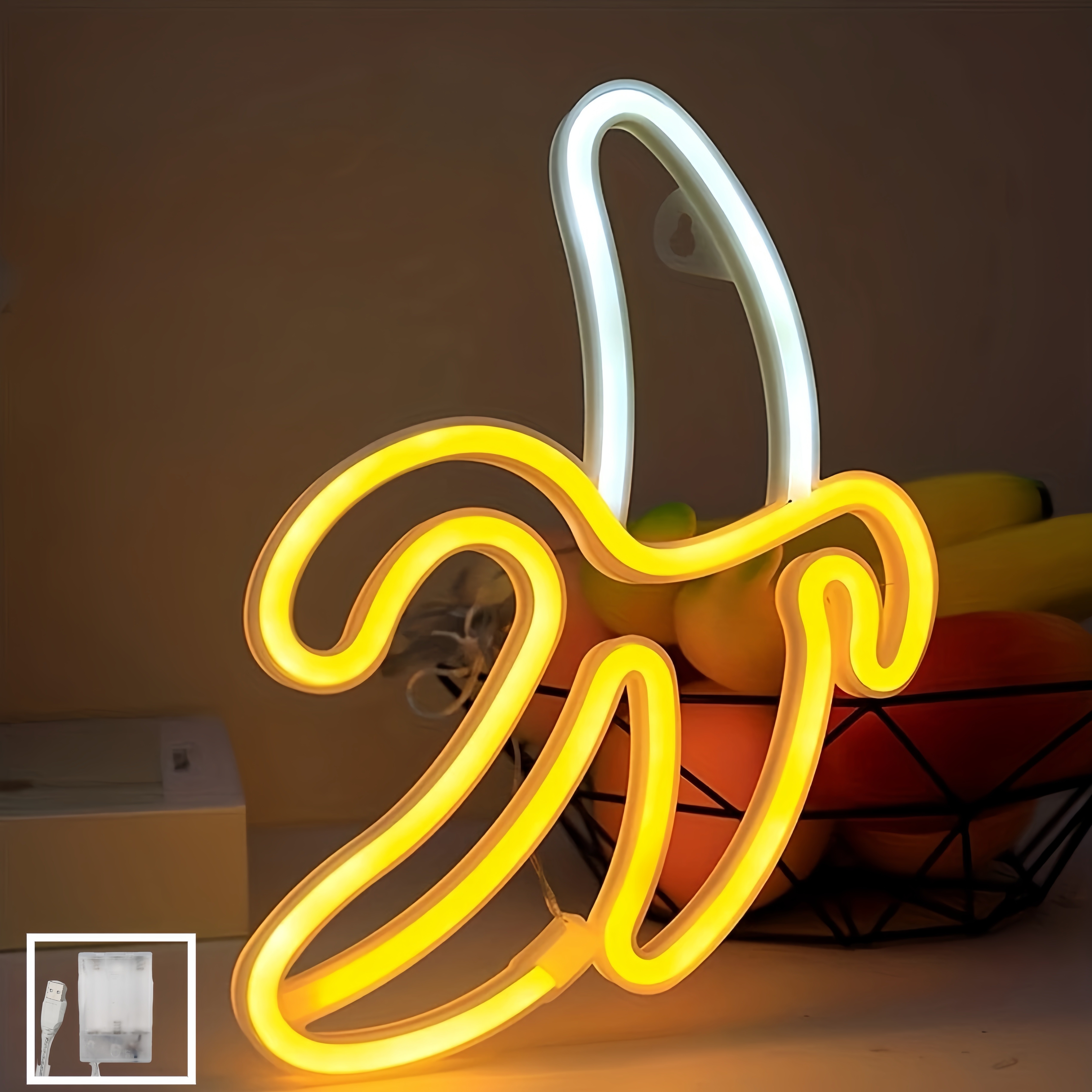 

1pc Banana Neon Signs, Banana Neon Light 11.4"x7.9" Inch Led Neon Lights For Wall Decor, Usb/battery Powered Night Lamps Light Up Signs For Christmas, Birthday Party, Living Room, Home Decor