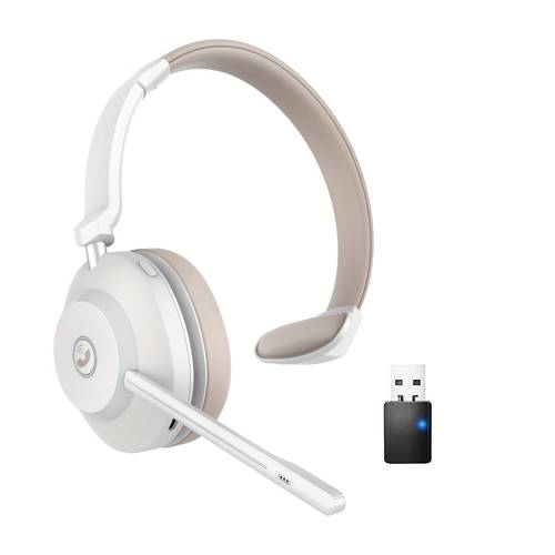 item picture wireless headset v5 0 wireless headset with microphone for pc 45hrs wireless headphones noise canceling with usb dongle mute