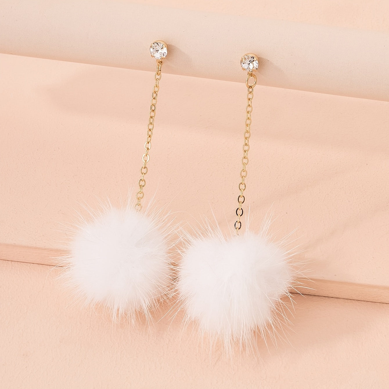 Image of A Pair Of Fashionable And Individual Women's Fluffy Coin Earrings
