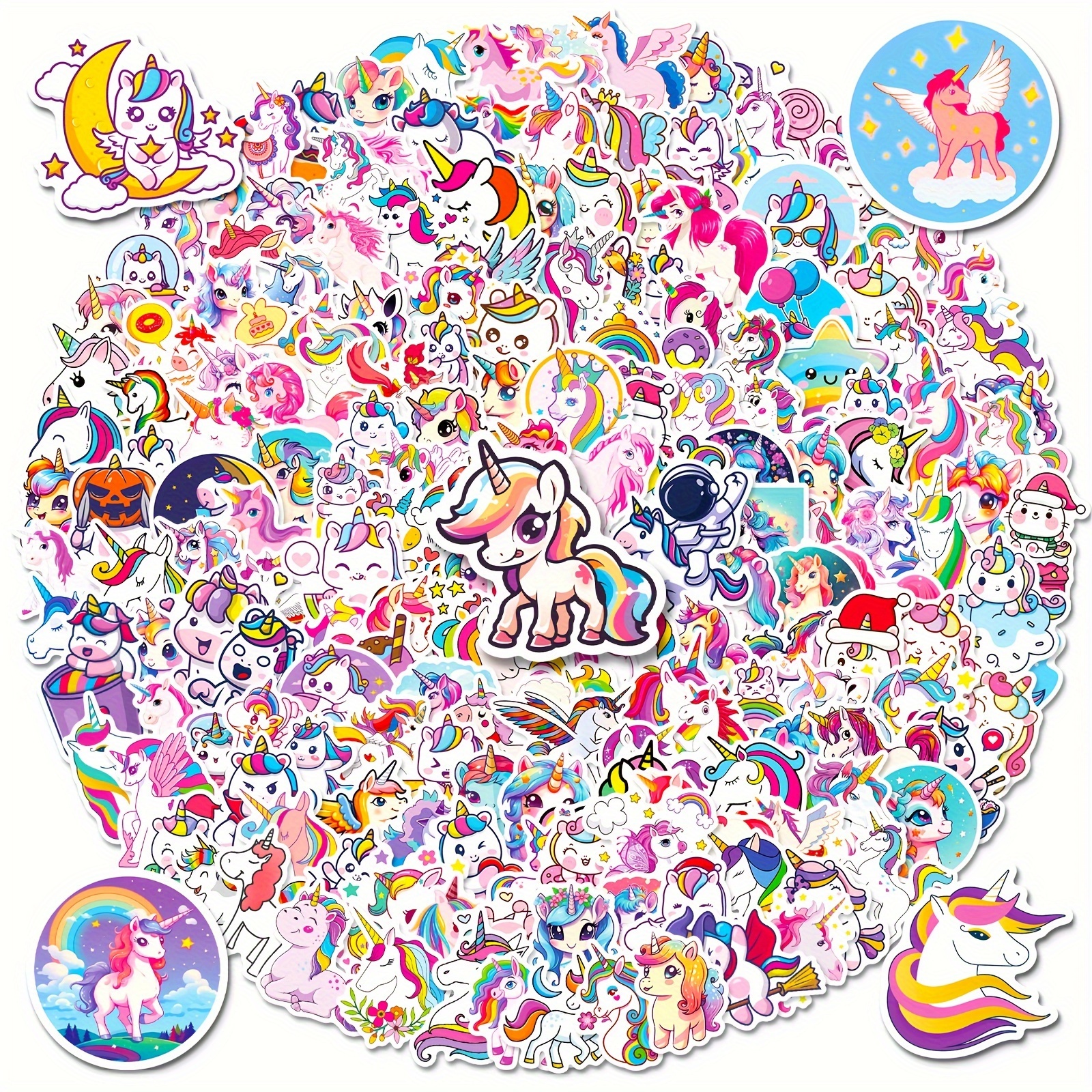 

[ ] 200pcs Assorted Pony Stickers - Reusable, - Decals For Laptops, Water Bottles, Scrapbooking & Diy , Set