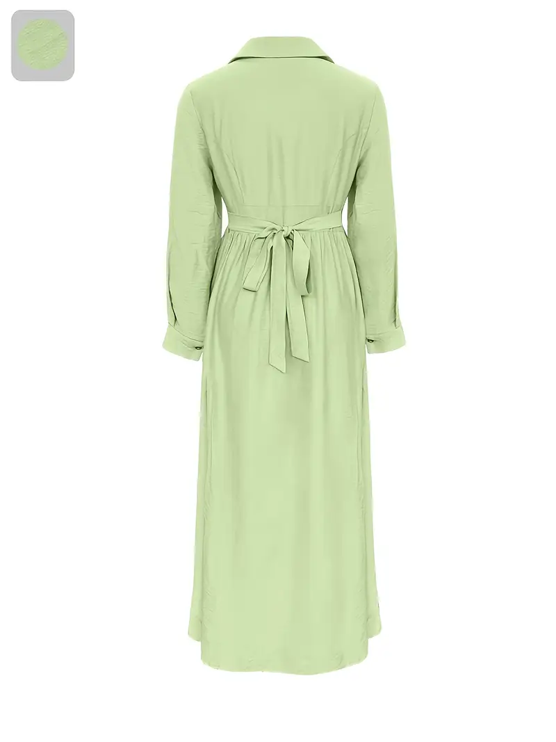 womens spring green shirt collar maxi dress - Temu Bahrain womens spring green shirt collar maxi dress - Temu Bahrain