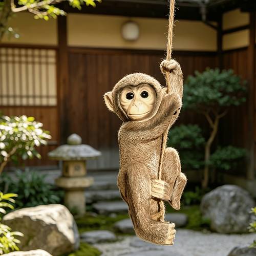 monkey shaped wall hanging decoration resin monkey statue suitable for outdoor terrace balcony wedding decor themed monkey figurine for room resin monkey sculpture for outdoor