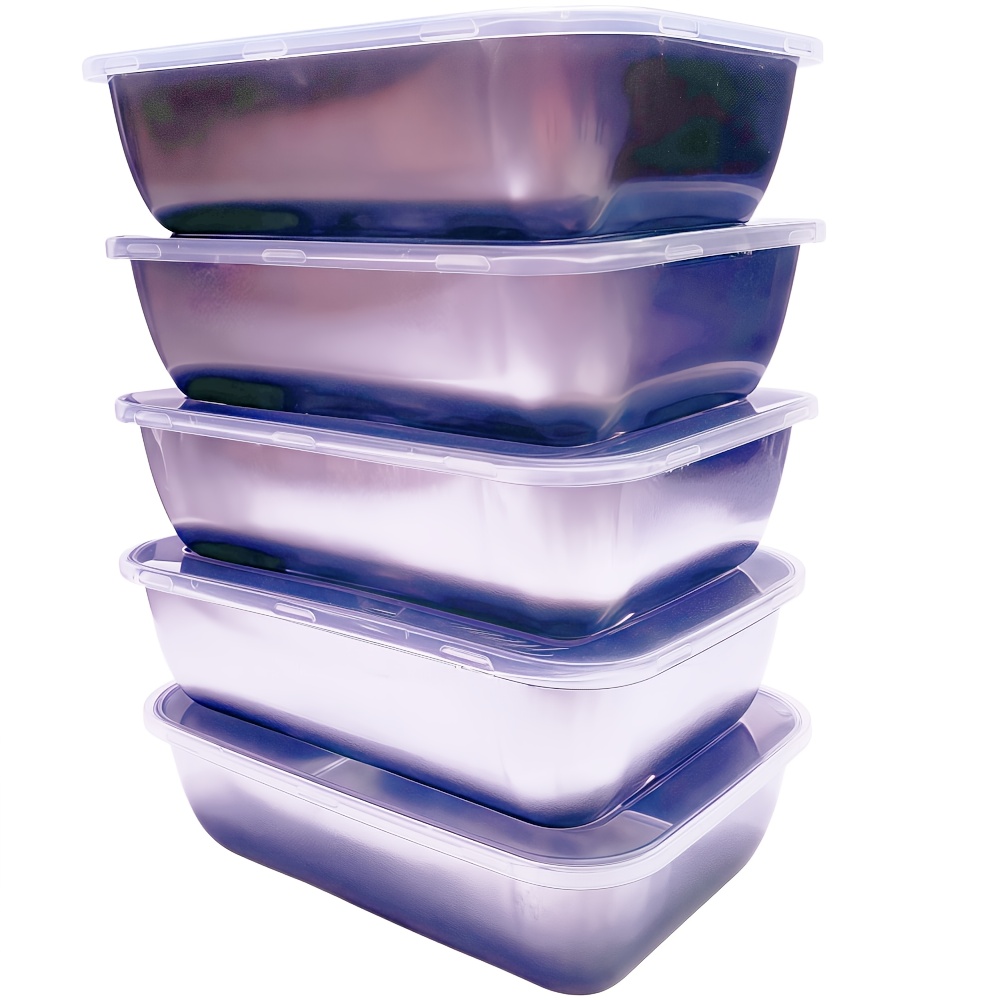 E-shop 5er-Set Edelstahl Lebensmittelbehälter, Stapelbar, mit Verschlussdeckel, Ideal für Mahlzeitenvorbereitung, Lunchboxen und Outdoor-Picknicks,