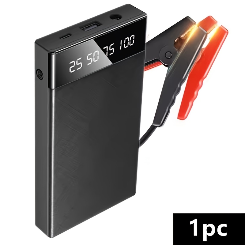 TEMU Portable Car Emergency Starter, Car Battery Emergency Starter, 12v Jumper Cable For Car Batteries, Lights