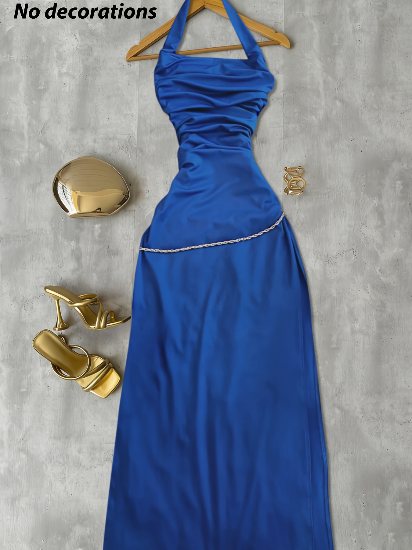 high neck evening dress sold on Temu United States