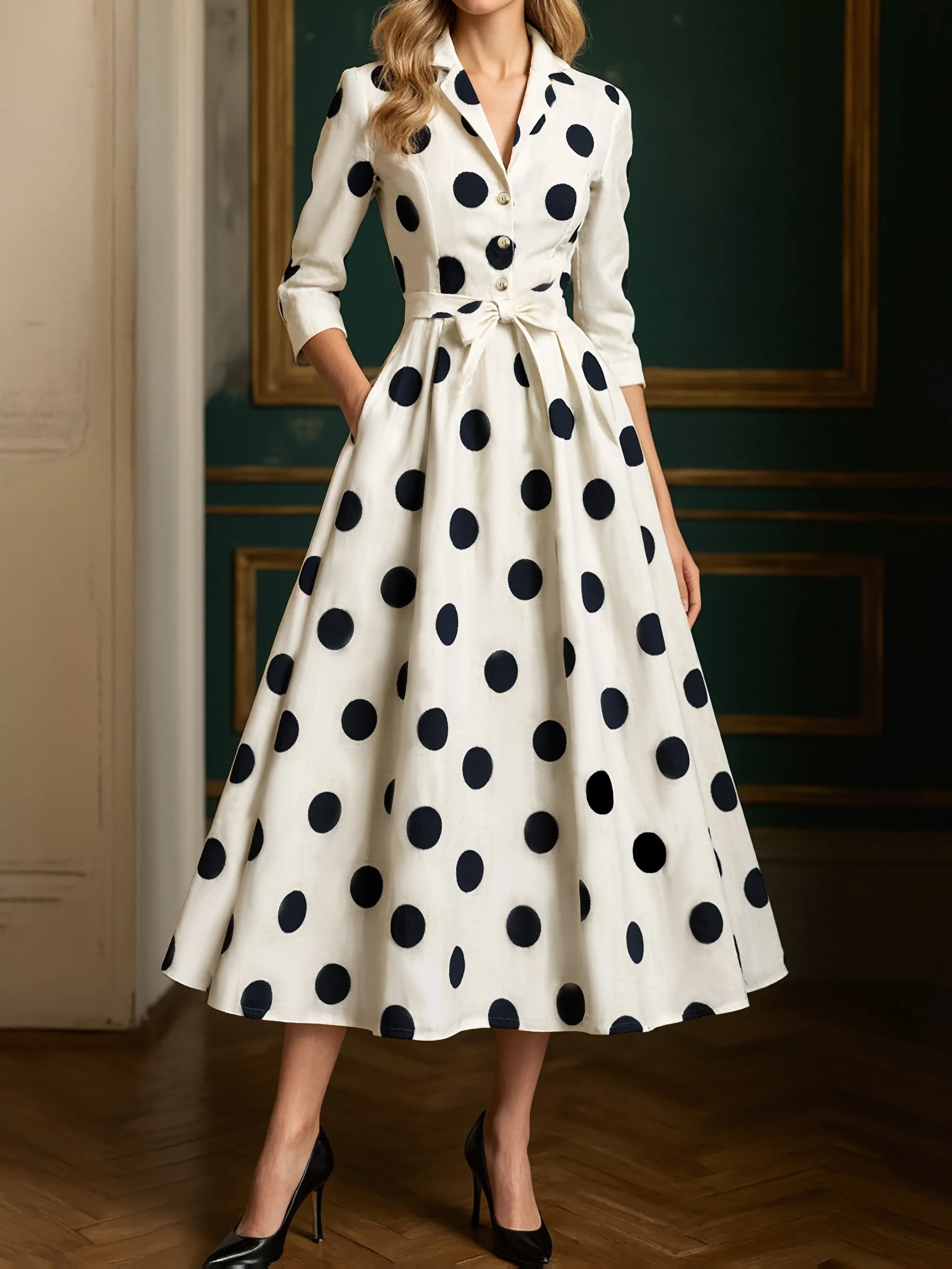 sachin and babi light blue dress Monnalisa Girls Black Polka Dot White Bow Taffeta Party Dress main image 0