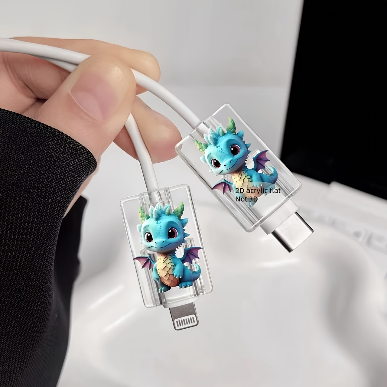 Cartoon Dragon Data Cable Protector Anti-break And Anti-bite Charging Cable Protector Suitable For Type-c/lightning Interface