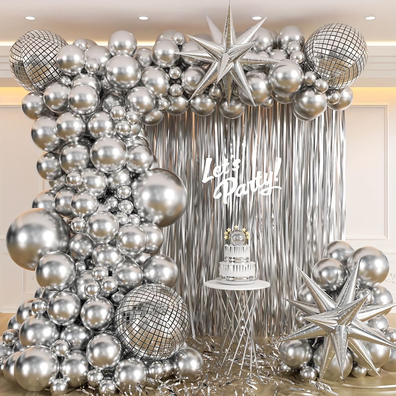 

119-piece Starburst Balloon Set For Disco Parties, Graduations & Weddings - Versatile Latex Balloons For Indoor Decor
