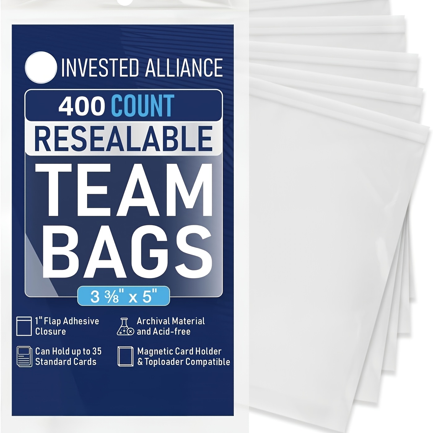 TEMU Custodie per Carte da Team Set - 100/400 Pezzi | 35 Carte Singole o 5 Carte Standard 35Pt Toploas | Adatte per Magneti fino a 108Pt | Sacchetti