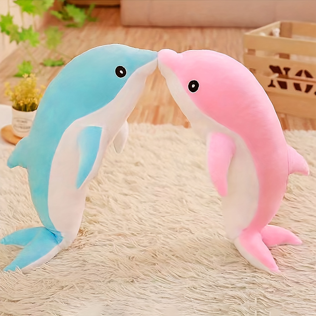 

Soft And Durable Dog And Dolphin Plush Toys - Perfect For Interactive Play With Your Pet