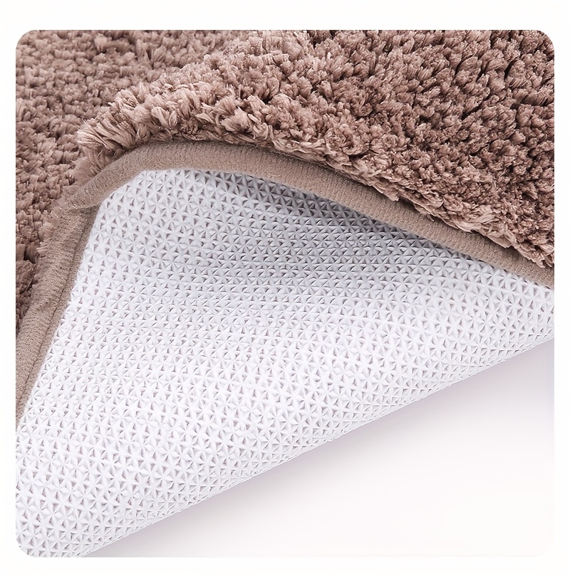 1pc ultra soft plush bathroom toilet mat non slip super absorbent machine washable solid color with u shaped contour for     and support ideal for bathroom and washroom use bathroom mat Product details 12