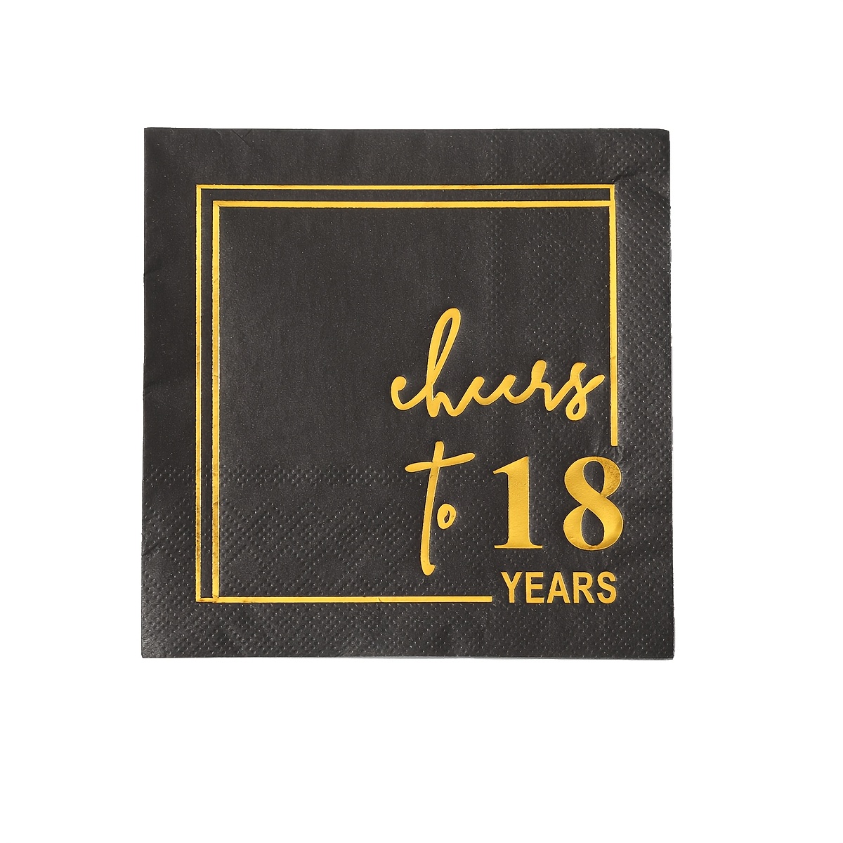 TEMU 20pcs/40pcs Pack Elegant Suitable For 18th Birthday Napkins - Decorative Paper Napkins With White/, 2-ply Disposable For Adult Parties,