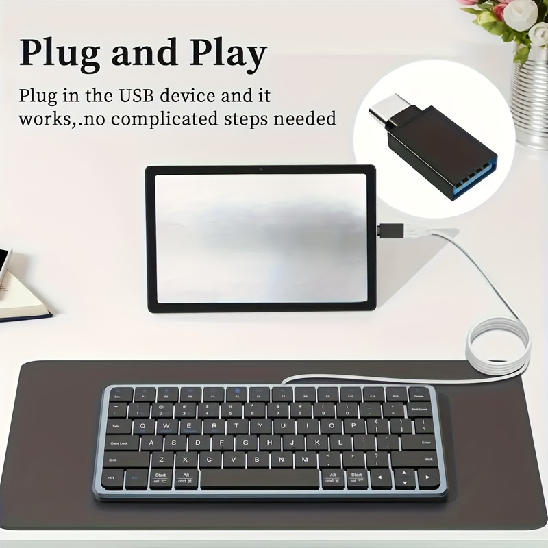 8 adaptadores de USB a USB C, conector hembra USB tipo C a USB, convertidor micro USB a USB C hembra/macho, para laptop, auto, teléfono inteligente, audífonos, micrófono y PC