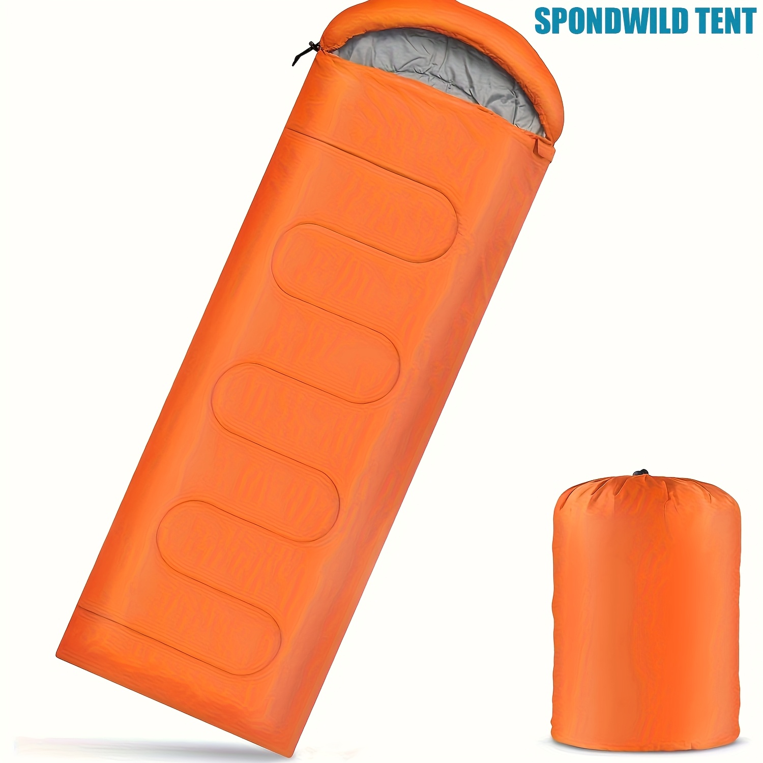 

1pc Tent Sleeping Bag - Portable, Waterproof Polyester For Adults & , Use, Ideal For Backpacking, Hiking, And Camping, With Gray Interior, Backpacking Gear|travelfriendly Design| Polyester