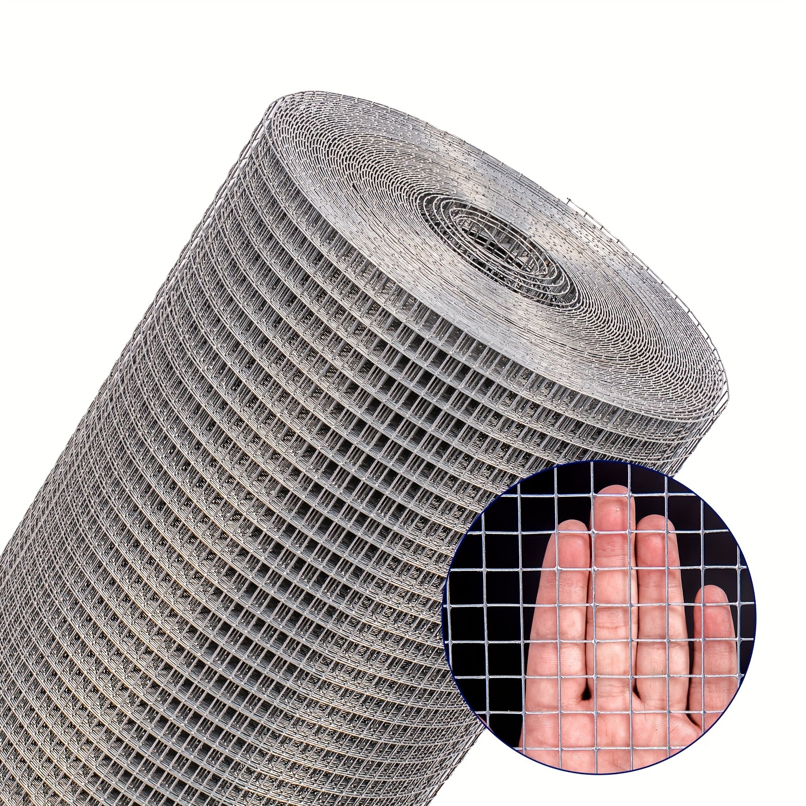 

23 Gauge 1/4 Inch Galvanized Hardware Cloth - Double-layer Hot-dip Welded Wire Mesh Roll For Chicken Wire Fencing, Garden Fence, Rabbit Cage