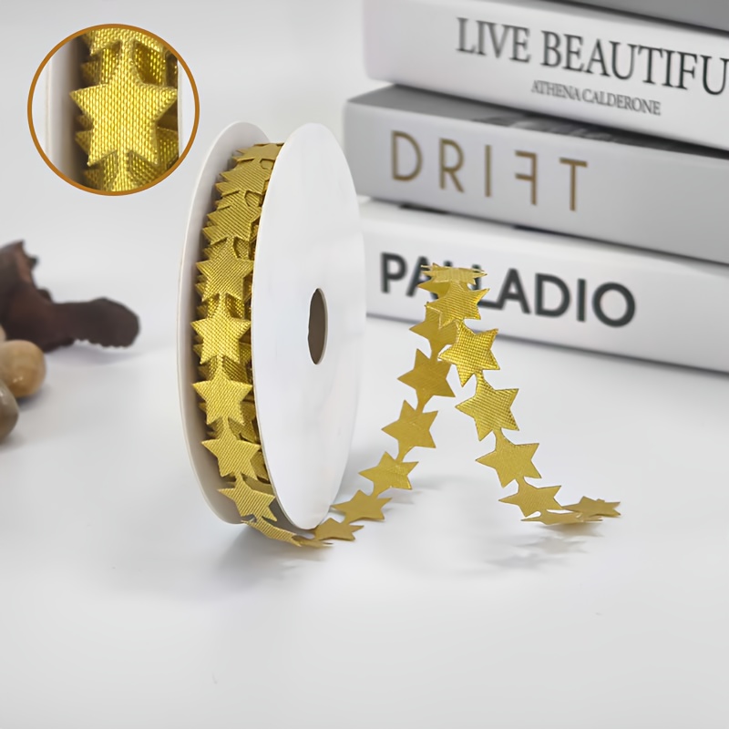 TEMU Rotolo di nastro decorativo multicolore a forma di stella, disponibile in colori, realizzato in materiale e lucido, per decorazioni festive come