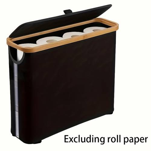 toilet paper storage basket papers container with bamboo lid medium toilets holder for up to 12 rolls toilet paper storage cabinet for bathroom multi functional collapsible storage basket toilet paper storage containers