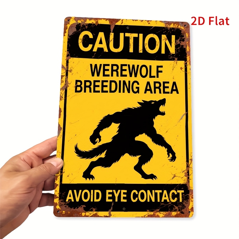 werewolf breeding sign sold on Temu United States