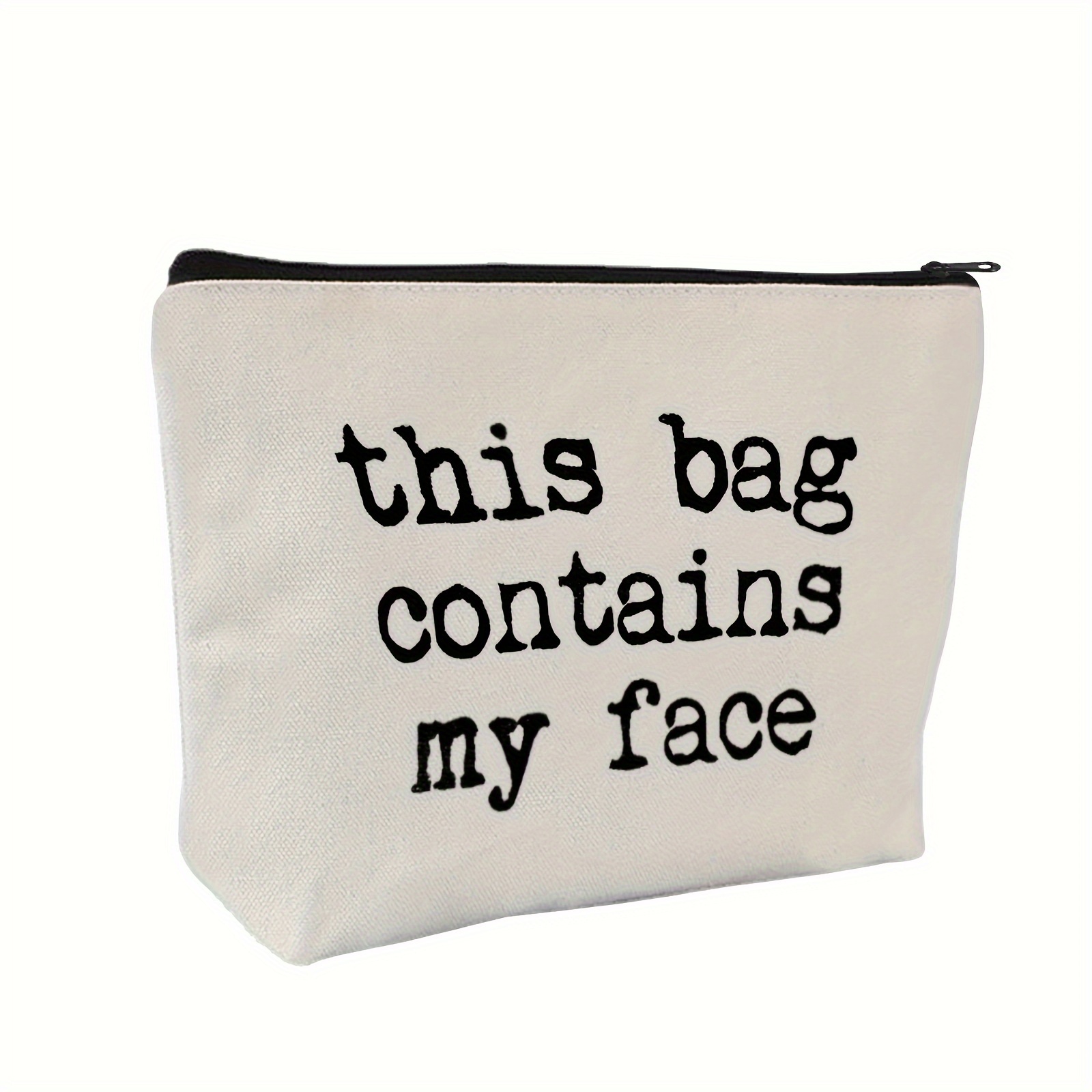 

Funny Face Makeup Bag: This Bag Contains My Face - Unique Cosmetic Case For Women - Gift For Her