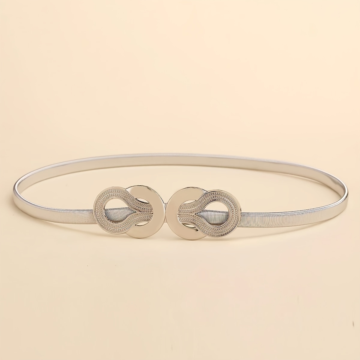 Image of New Summer Metal Elastic Belt Women's Fine Golden Silvery Belt Chain With Dress Dress Decoration Spring Chain Belt Versatile