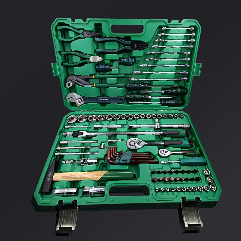 Set Of 95 Car Repair Socket Set, Car Repair Tool Kit, Manual Tool Kit  Including Wire Pliers And Ratchet Wrench Socket