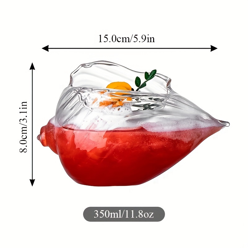 Image of 1pc,conch Shaped Cocktail Glasses Cups Cocktail Glass Cup Shell Cup Wine Glass Cups