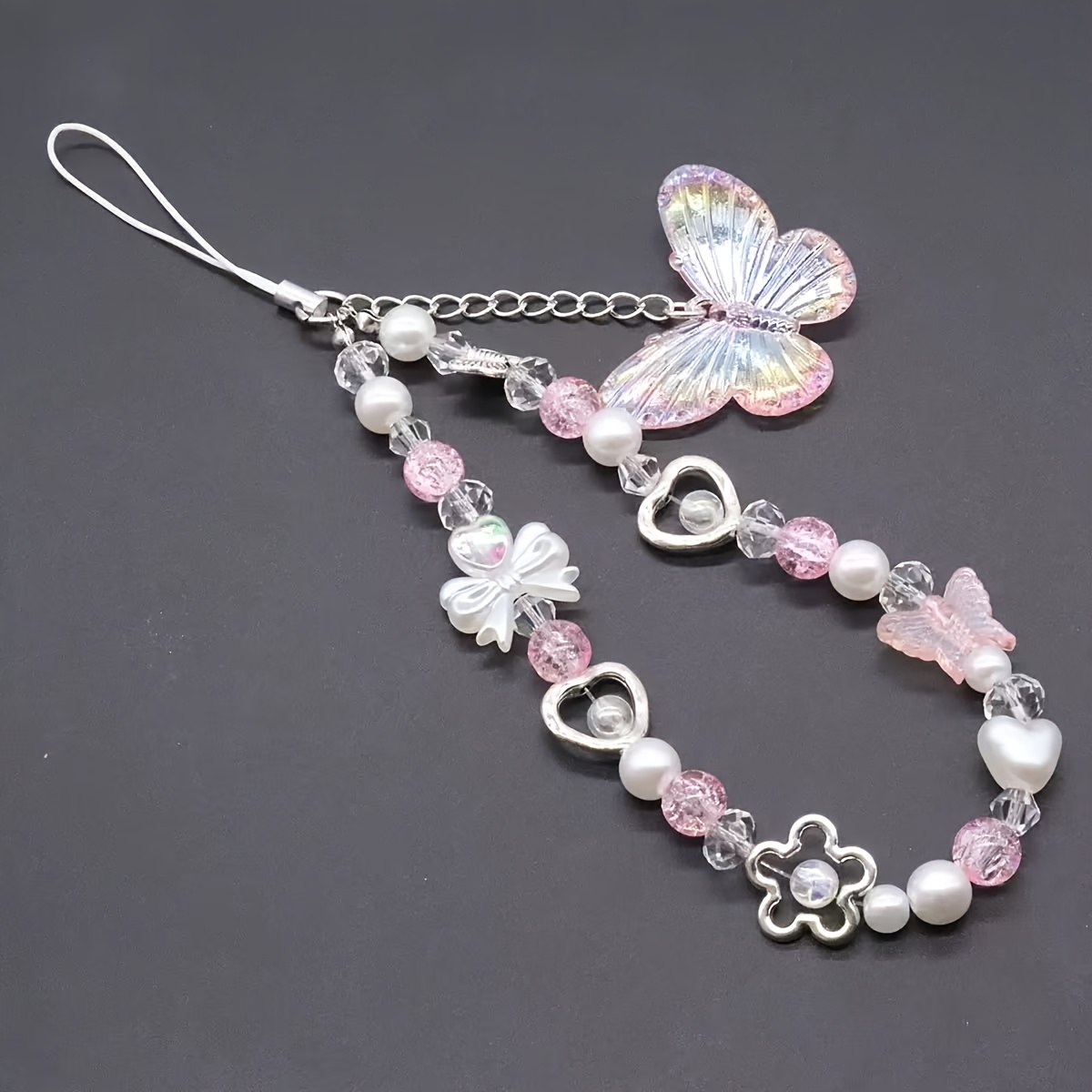 Image of A Stylish Y2k-inspired Shiny Beaded Phone Chain For Women, In 4 Colors. Elegant For Occasions And Makes A Perfect Gift For Mothers, , Wives, Or