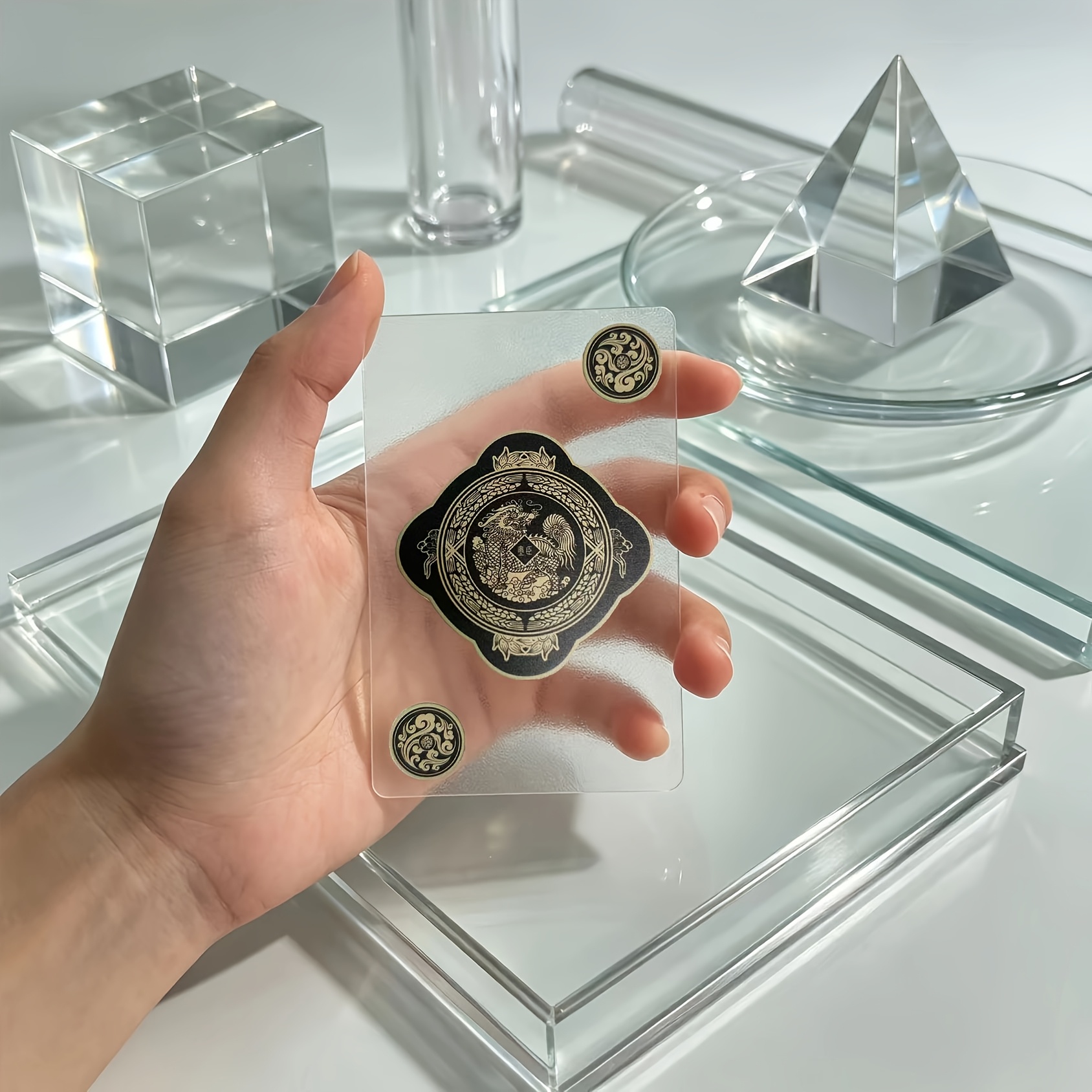 TEMU Made Of Transparent Plastic, The Innovative Transparent Pvc Plastic Poker Cards Are Highly Suitable For Poker Games.