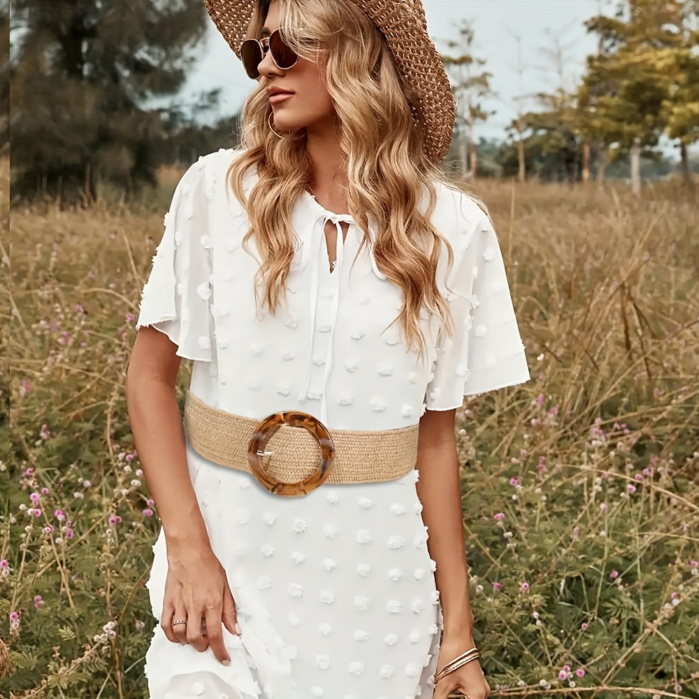 ceinture large élastique bohème femmes ceinture ajustable en