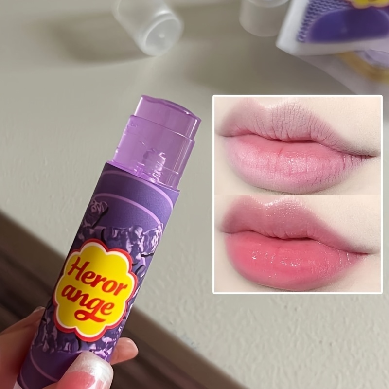 Image of Herorangeh Moisturizing Lip Balm Lollipop - Hydrating & Smoothing, Exfoliating For Soft, Lips - Compact & Portable For Travel & Important Events, Natural Look, 4g