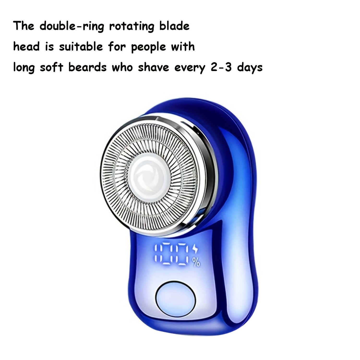 Afeitadora rotativa compacta USB recargable para hombre, con cuerpo de acero inoxidable para un afeitado suave, ideal para viajes y un gran regalo para el Día del Padre para papás y maridos - Imagen 6