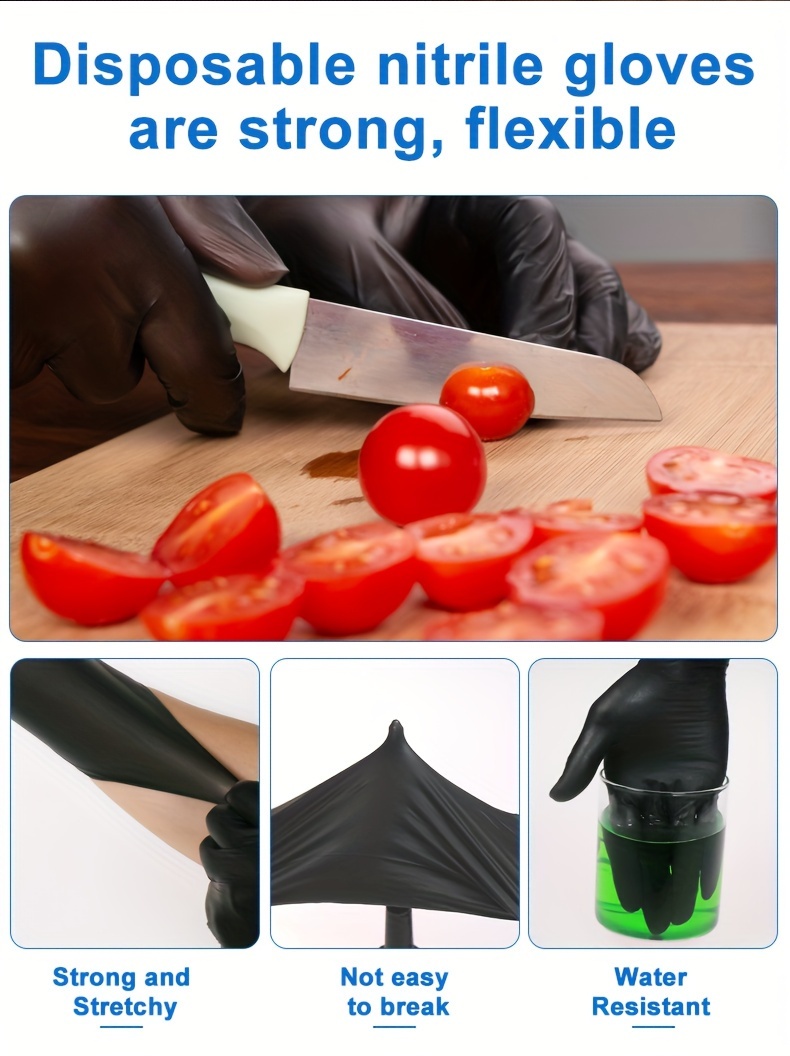 Xcyiliao Disposable Nitrile Gloves Waterproof Slip resistant Temu