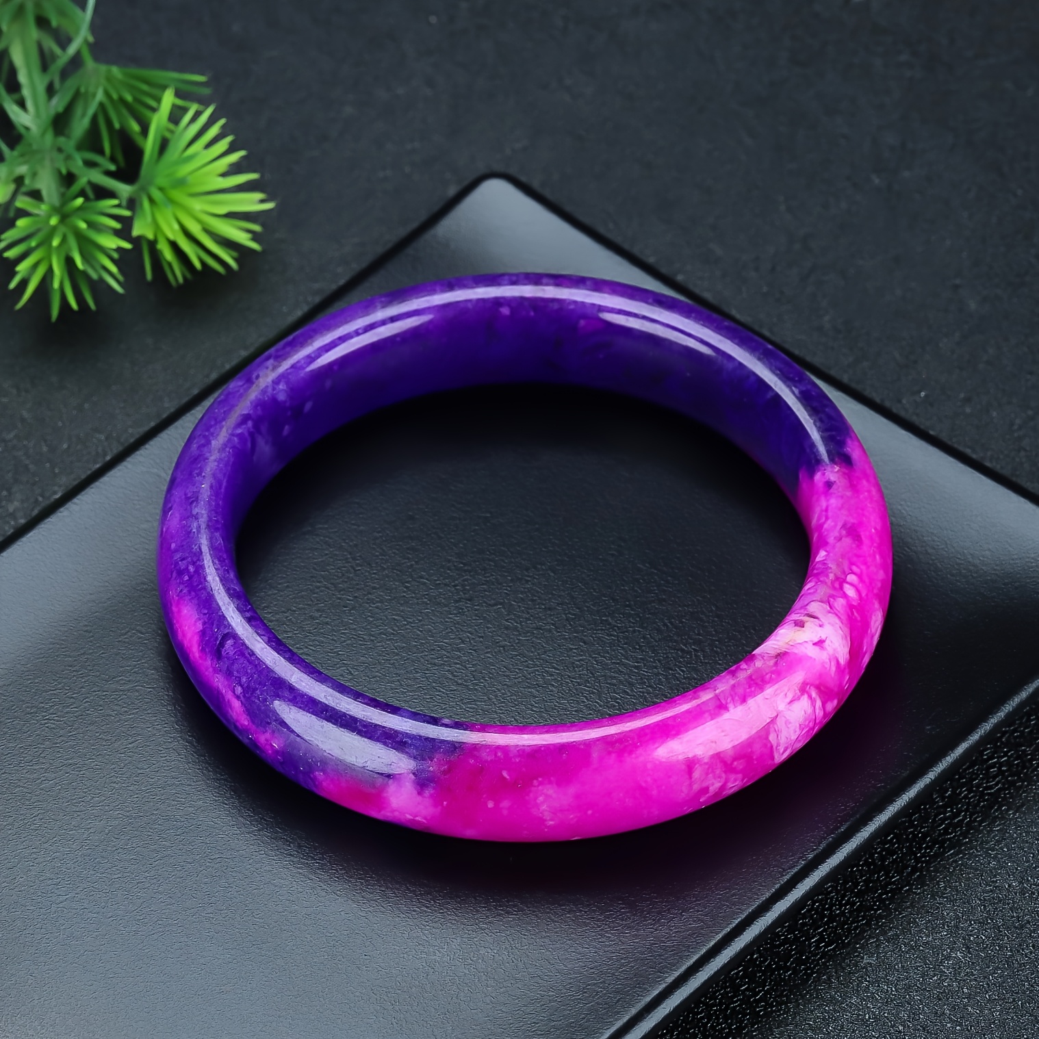 Bohemian Style Violet & Cherry Blossom Bracelet, Holiday Gift