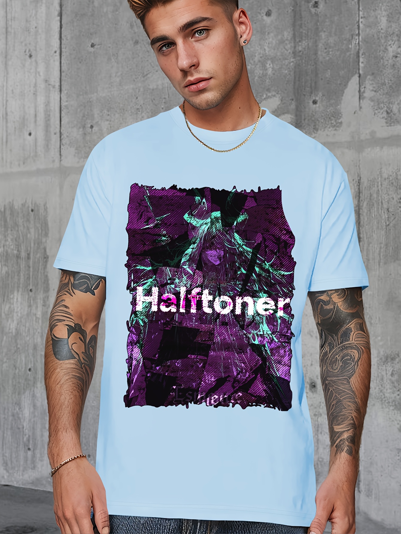 camiseta gráfica banda heavy metal hombre estilo Temu Ecuador